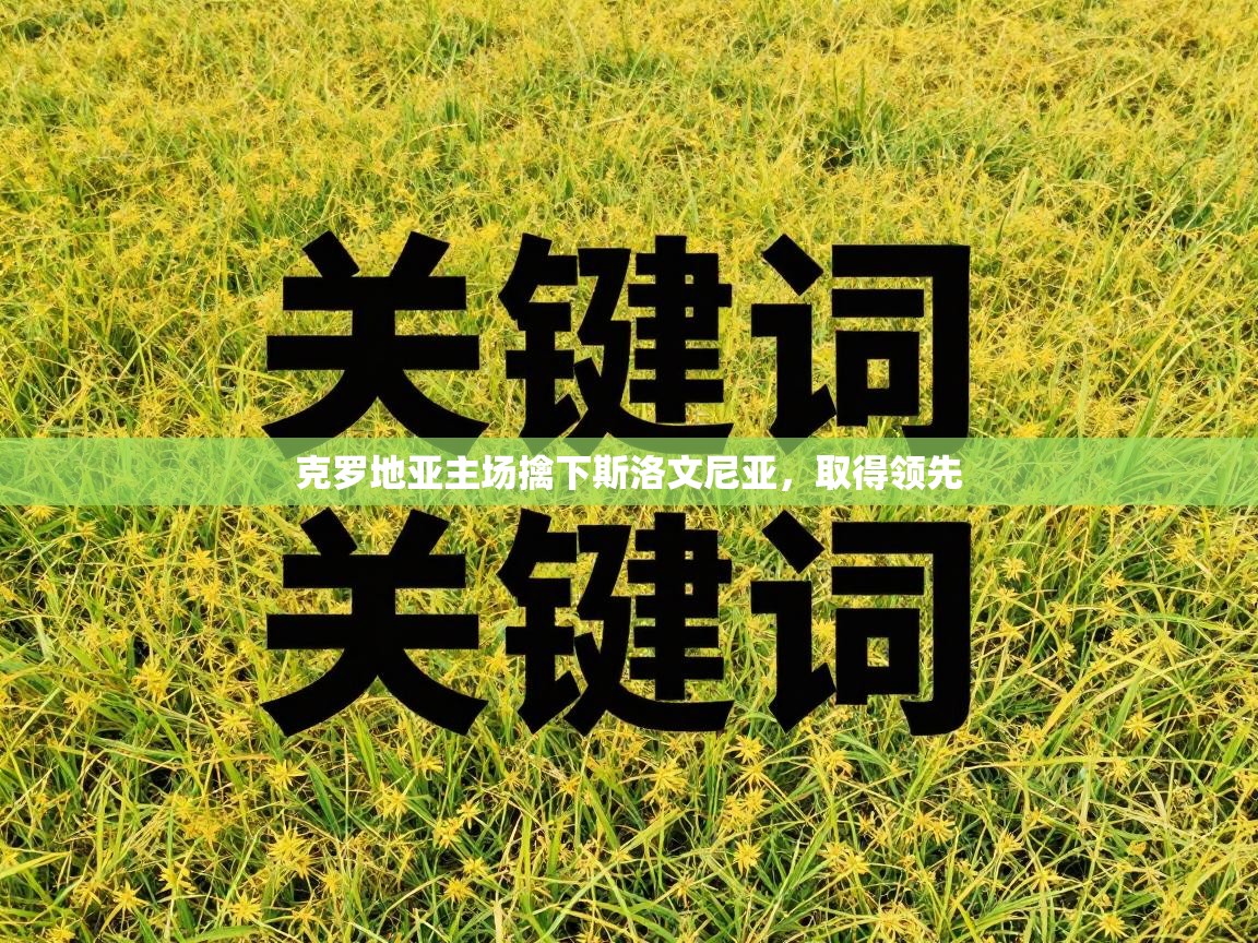 克罗地亚主场擒下斯洛文尼亚，取得领先