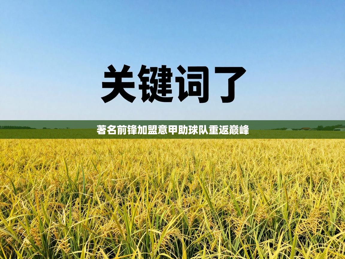 著名前锋加盟意甲助球队重返巅峰  第1张